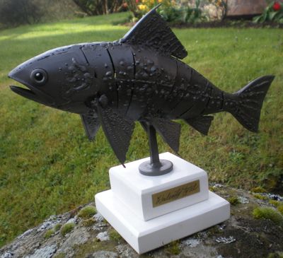 Steel Fish on Marble